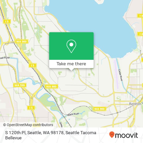 Mapa de S 120th Pl, Seattle, WA 98178