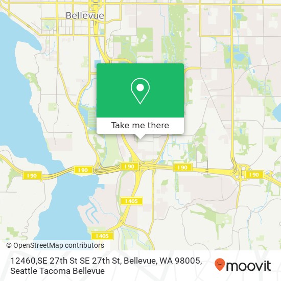 Mapa de 12460,SE 27th St SE 27th St, Bellevue, WA 98005