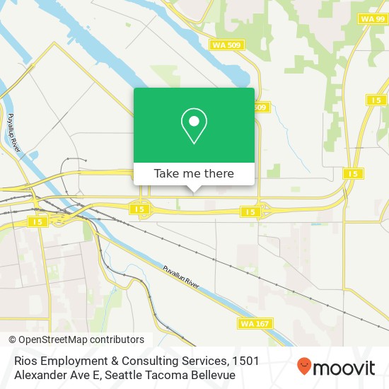 Mapa de Rios Employment & Consulting Services, 1501 Alexander Ave E
