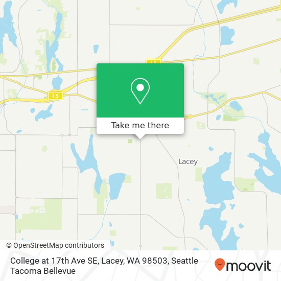 Mapa de College at 17th Ave SE, Lacey, WA 98503