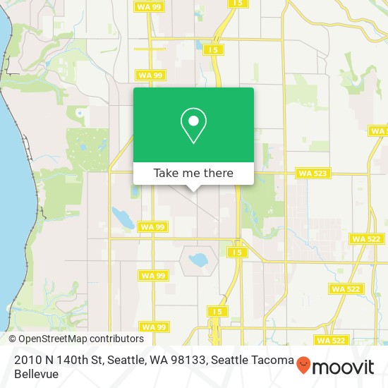 Mapa de 2010 N 140th St, Seattle, WA 98133