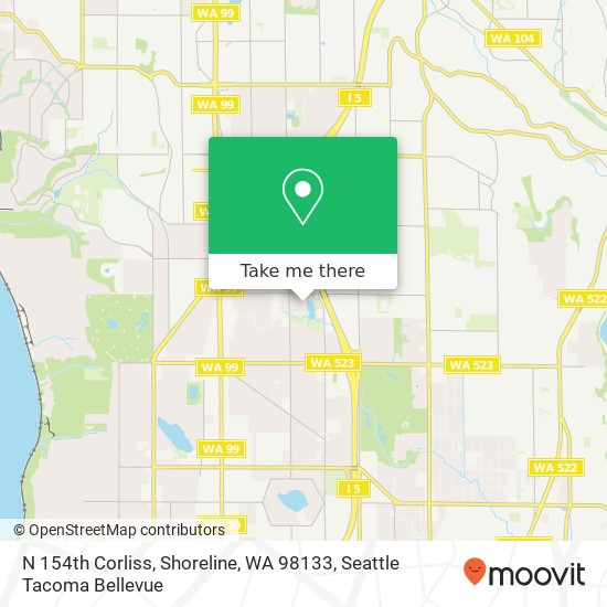 Mapa de N 154th Corliss, Shoreline, WA 98133