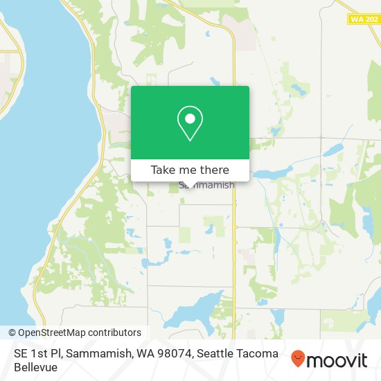 Mapa de SE 1st Pl, Sammamish, WA 98074