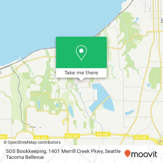 Mapa de SOS Bookkeeping, 1401 Merrill Creek Pkwy