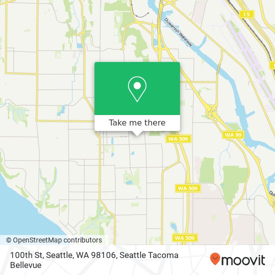 Mapa de 100th St, Seattle, WA 98106