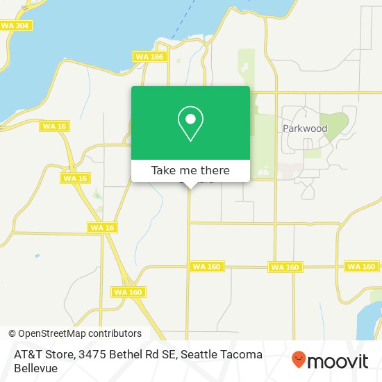 Mapa de AT&T Store, 3475 Bethel Rd SE