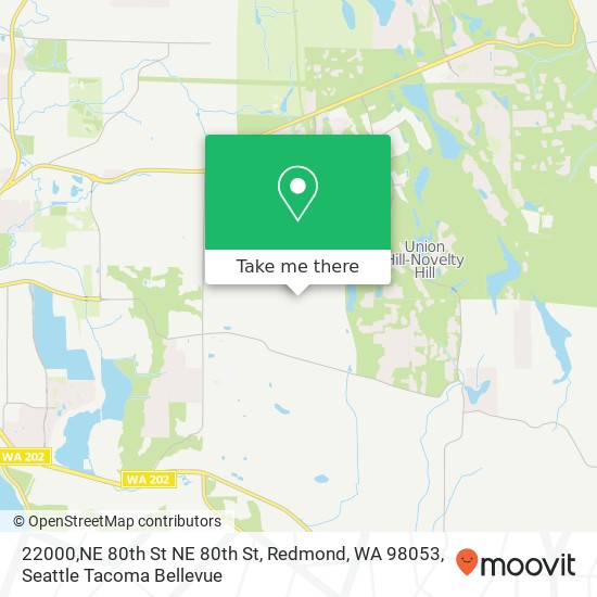 Mapa de 22000,NE 80th St NE 80th St, Redmond, WA 98053