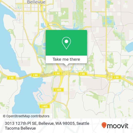 Mapa de 3013 127th Pl SE, Bellevue, WA 98005