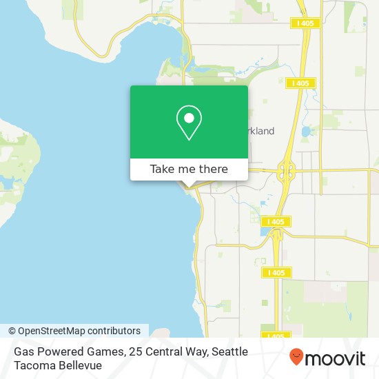 Mapa de Gas Powered Games, 25 Central Way