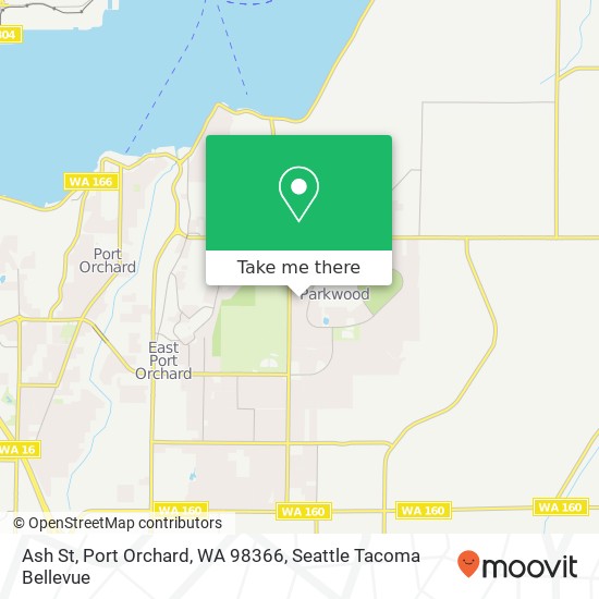 Mapa de Ash St, Port Orchard, WA 98366