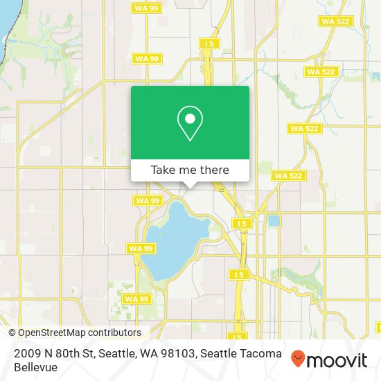 Mapa de 2009 N 80th St, Seattle, WA 98103