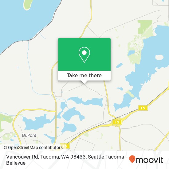 Mapa de Vancouver Rd, Tacoma, WA 98433