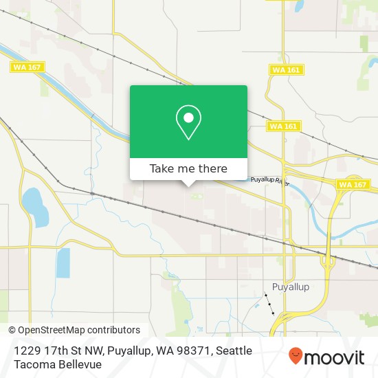 Mapa de 1229 17th St NW, Puyallup, WA 98371