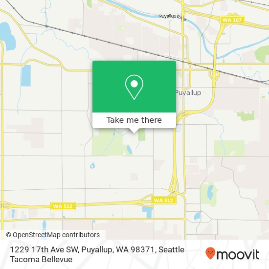 Mapa de 1229 17th Ave SW, Puyallup, WA 98371