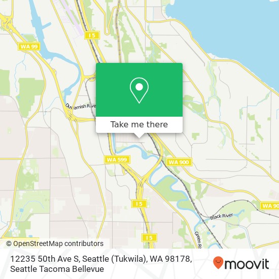 Mapa de 12235 50th Ave S, Seattle (Tukwila), WA 98178