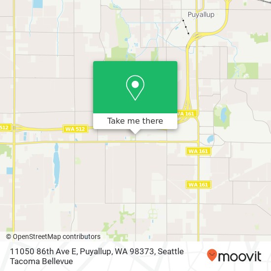 Mapa de 11050 86th Ave E, Puyallup, WA 98373