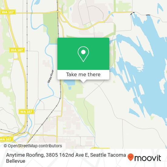 Mapa de Anytime Roofing, 3805 162nd Ave E