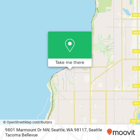 9801 Marmount Dr NW, Seattle, WA 98117 map