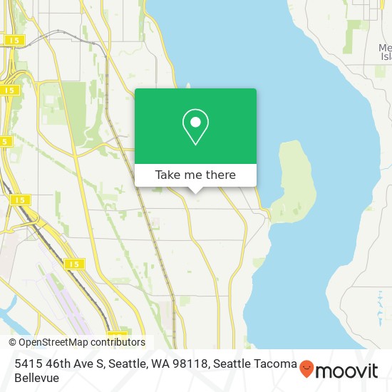 Mapa de 5415 46th Ave S, Seattle, WA 98118