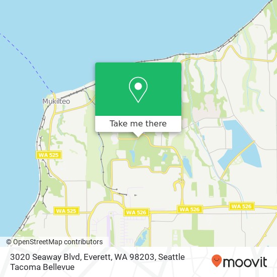Mapa de 3020 Seaway Blvd, Everett, WA 98203