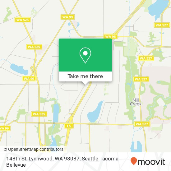 Mapa de 148th St, Lynnwood, WA 98087
