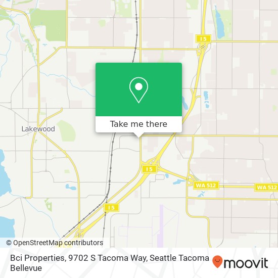 Bci Properties, 9702 S Tacoma Way map