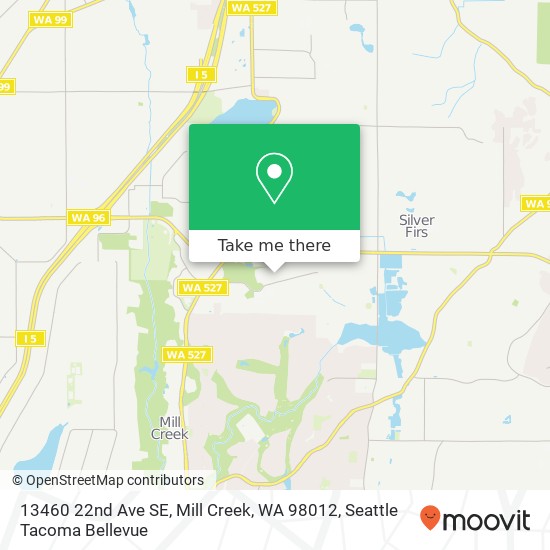 Mapa de 13460 22nd Ave SE, Mill Creek, WA 98012