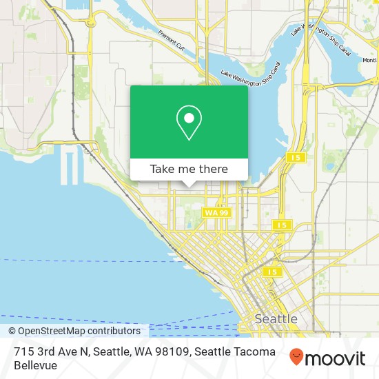 Mapa de 715 3rd Ave N, Seattle, WA 98109