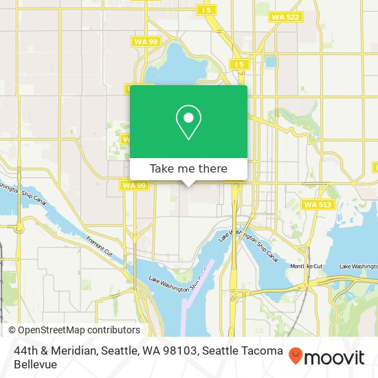 Mapa de 44th & Meridian, Seattle, WA 98103