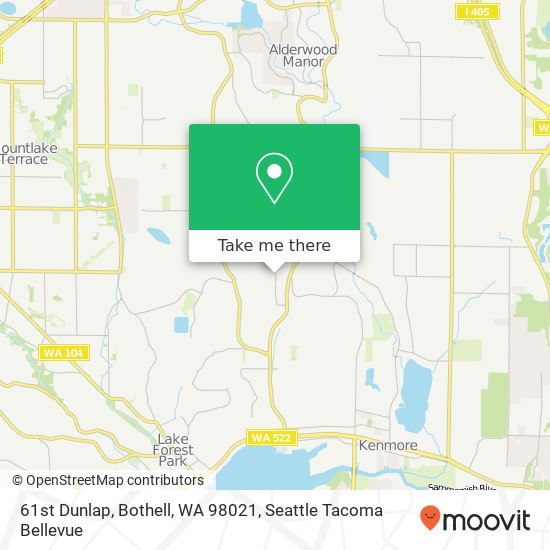 61st Dunlap, Bothell, WA 98021 map