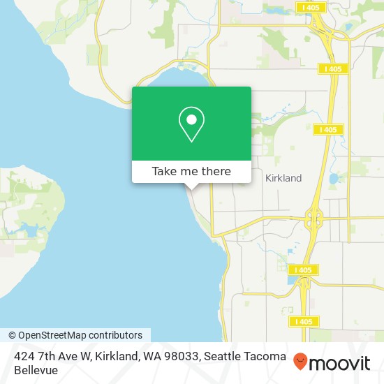 Mapa de 424 7th Ave W, Kirkland, WA 98033