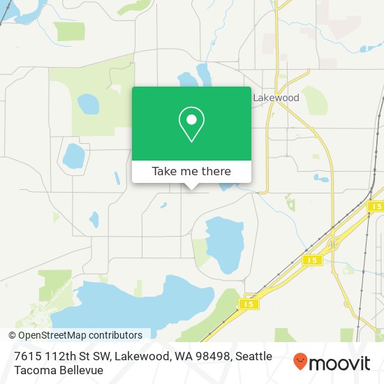 Mapa de 7615 112th St SW, Lakewood, WA 98498