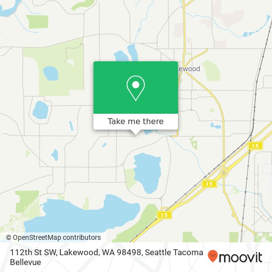 Mapa de 112th St SW, Lakewood, WA 98498