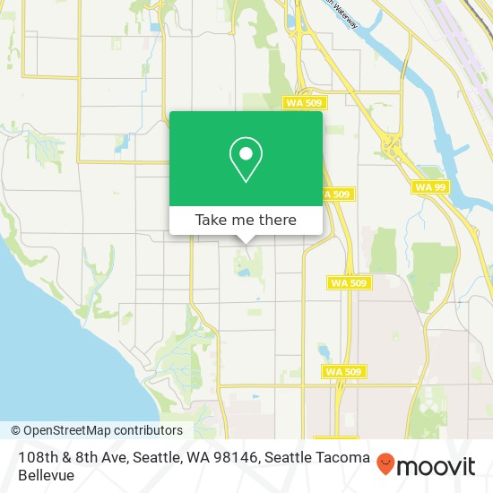 Mapa de 108th & 8th Ave, Seattle, WA 98146
