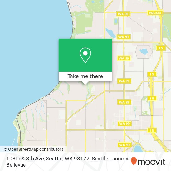 108th & 8th Ave, Seattle, WA 98177 map