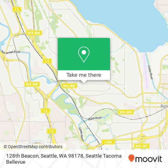 Mapa de 128th Beacon, Seattle, WA 98178