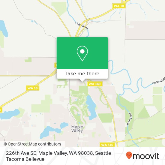 Mapa de 226th Ave SE, Maple Valley, WA 98038