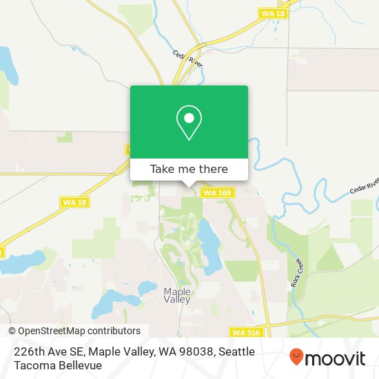 226th Ave SE, Maple Valley, WA 98038 map