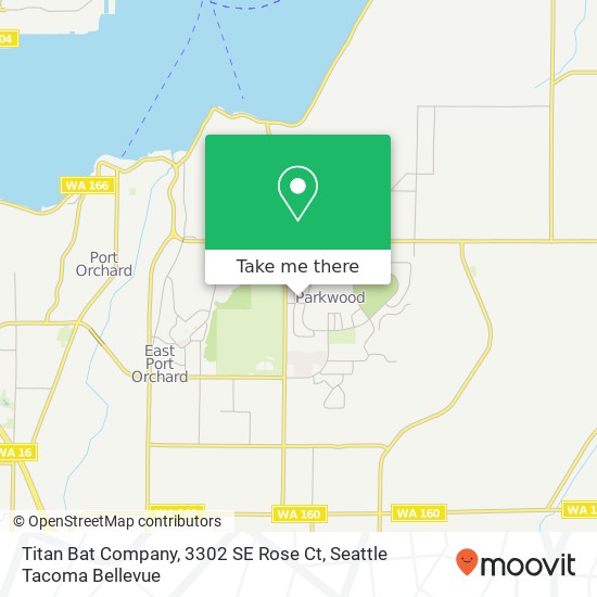 Mapa de Titan Bat Company, 3302 SE Rose Ct