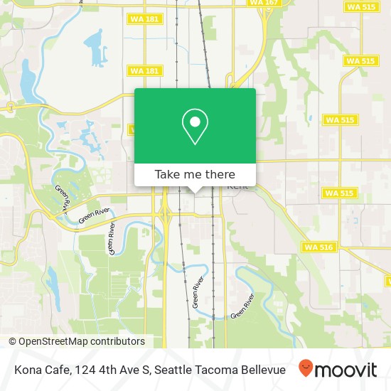 Mapa de Kona Cafe, 124 4th Ave S