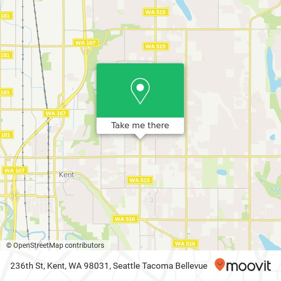 Mapa de 236th St, Kent, WA 98031