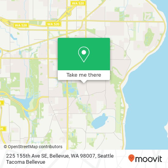 Mapa de 225 155th Ave SE, Bellevue, WA 98007