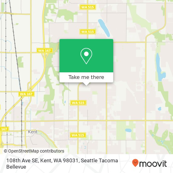 Mapa de 108th Ave SE, Kent, WA 98031