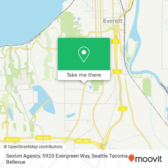 Mapa de Sexton Agency, 5920 Evergreen Way