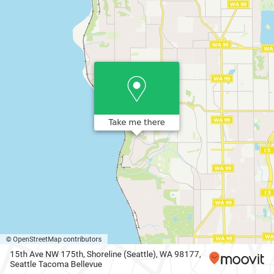 Mapa de 15th Ave NW 175th, Shoreline (Seattle), WA 98177
