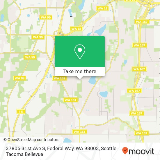 Mapa de 37806 31st Ave S, Federal Way, WA 98003