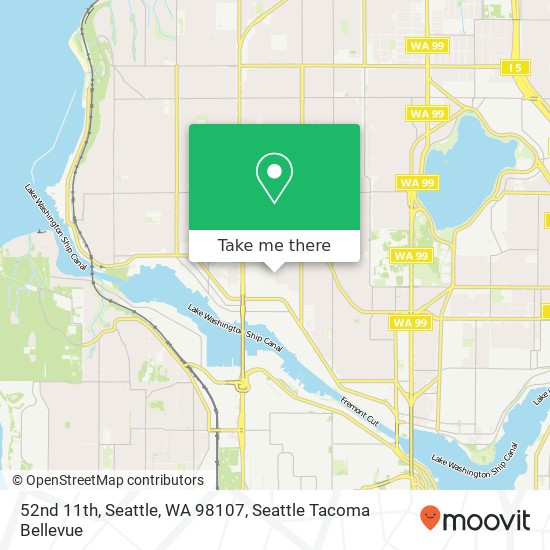 52nd 11th, Seattle, WA 98107 map