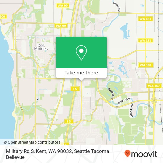 Mapa de Military Rd S, Kent, WA 98032