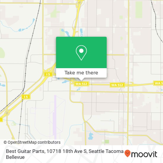 Mapa de Best Guitar Parts, 10718 18th Ave S