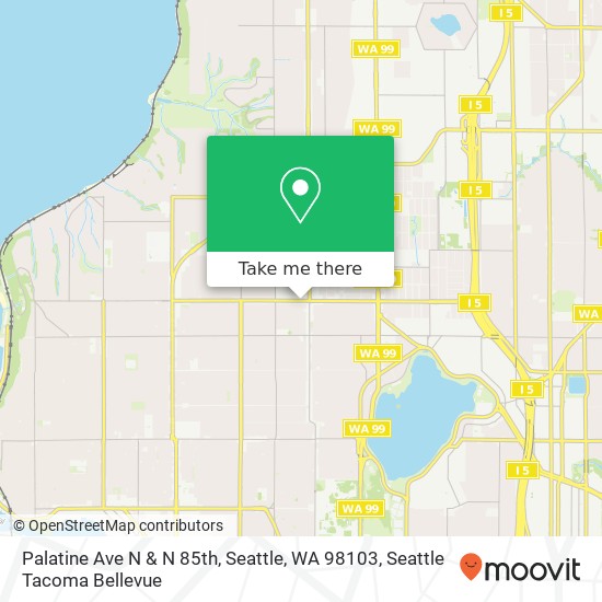 Mapa de Palatine Ave N & N 85th, Seattle, WA 98103